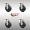 Service Caster 4 Inch 316SS Soft Rubber Wheel Swivel Top Plate Caster Set SCC-SS31620S414-SRS-4 - alternate 2